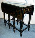 091247 DREXEL CHINOISERIE STYLE DROPLEAF END TABLE
