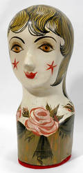 090244 FRENCH PAPER MACHE MILLINERY HEAD