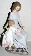090227 LLADRO PORCELAIN FIGURINE WOMAN READING