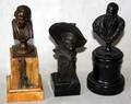 092213 BRONZE SCULPTURE BUSTS 3 20TH C