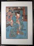 092196 TOYOKUNI JAPANESE WOODBLOCK PRINT GEISHA