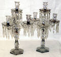 12273 HEISEY GLASS CANDELABRA PAIR H 205 W 12