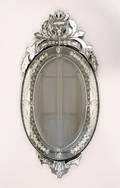 Venetian Glass Oval Wall Mirror