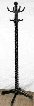 11300 BARLEY TWIST MAHOGANY COAT RACK H 74