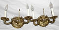 11283 ROCOCO STYLE BRASS SCONCES PAIR H 10 W 10