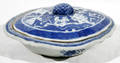 10290 CHINESE CANTON PORCELAIN COVERED VEGETABLE