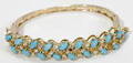122338 TURQUOISE  DIAMOND BANGLE BRACELET