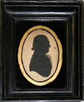 120345 CUT PAPER  INK SILHOUETTE COLONIAL GENTLEMAN