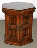 120324 HECKMAN OCTAGONAL MAHOGANY END TABLE