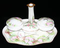 120333 BAVARIAN HAND PAINTED PORCELAIN DRESSER SET