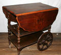 120332 WALNUT DROP LEAF TEA WAGON H 28 W 28