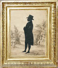 112280 AMERICAN SILHOUETTE OF GENTLEMAN IN GILT FRAME