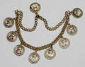 112271 DIAMOND  GOLD FILLED BRACELETS W CHARMS