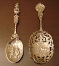 112251 EUROPEAN REPOUSSE SILVER SPOONS