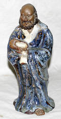 101359 CHINESE GLAZED  UNGLAZED POTTERY FIGURE