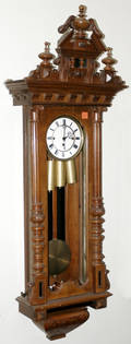 091282 VIENNESE WALNUT REGULATOR CLOCK
