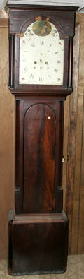 091277 MAHOGANY GRANDFATHER CLOCK