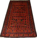 091270 AFGHAN RUG 63 X 36