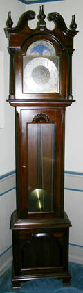 091275 ETHAN ALLEN MAHOGANY GRANDFATHER CLOCK