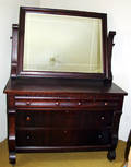 090290 AMERICAN EMPIRE MAHOGANY DRESSER  MIRROR