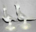 090287 LALIQUE FRANCE CARVED CRYSTAL BIRDS
