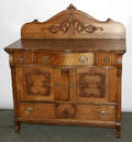 090280 VICTORIAN OAK BUFFET W DRAWERS