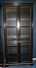 092226 KINDEL PAINTED BLACK WOOD CHINA CABINET