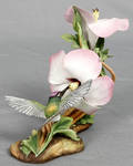 12312 BOEHM BISQUE RIVOLIS HUMMINGBIRD W HILOSCUS