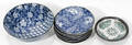 11352 JAPANESE BLUE  WHITE PORCELAIN BOWLs PLATES