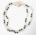 11336 14KT YELLOW GOLD PEARL  BLACK PEARL NECKLACE