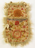 Silkwork pocket dated 1824 wrought by James Meniem