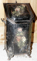 112317 ANTIQUE TOLE TALL COAL HOPPER
