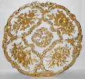 112313 MEISSEN PORCELAIN FIRED GOLD CENTERPIECE BOWL