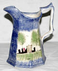 112296 STAFFORDSHIRE SPONGEWARE PITCHER