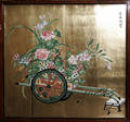 111482 CHINESE BLACK LACQUER FOURPANEL SCREEN