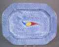 Blue spatter platter 19th c