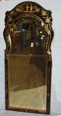 102396 ORIENTAL BLACK LACQUER MIRROR