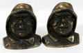 102381 BRASS CAST MONK BOOKENDS
