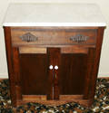 101400 VICTORIAN MAHOGANY COMMODE W MARBLE TOP