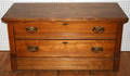 101395 AMERICAN OAK TWODRAWER BLANKET CHEST