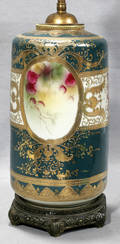 100279 NIPPON PORCELAIN  BRASS LAMP