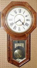 091302 SETH THOMAS MAHOGANY REGULATOR CLOCK