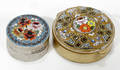 12361 ITALIAN MICRO MOSAIC SILVER  BRASS BOXES