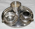 12355 STERLING  SILVER PLATE TRAYS DISHES