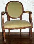 122422 FRENCH WALNUT FAUTEUIL CIRCA 1900
