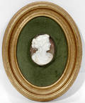 121431 ANTIQUE CARVED SHELL CAMEO H 1 34