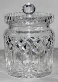 120403 WATERFORD COVERED CRYSTAL BISCUIT BARREL