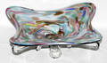 120399 VENETIAN HAND BLOWN RAINBOW FOOTED CEMTERPIECE