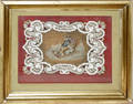 111548 VICTORIAN BEADWORK PICTURE IN A GILT FRAME