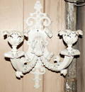 111539 SPANISH STYLE IRON SCONCES PAINTED WHITE